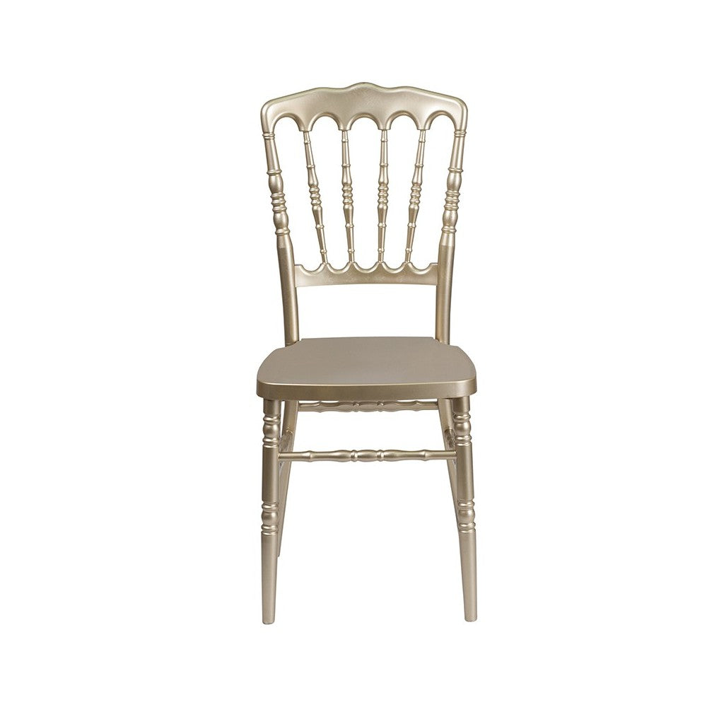 Gold Resin Stacking Napoleon Chair