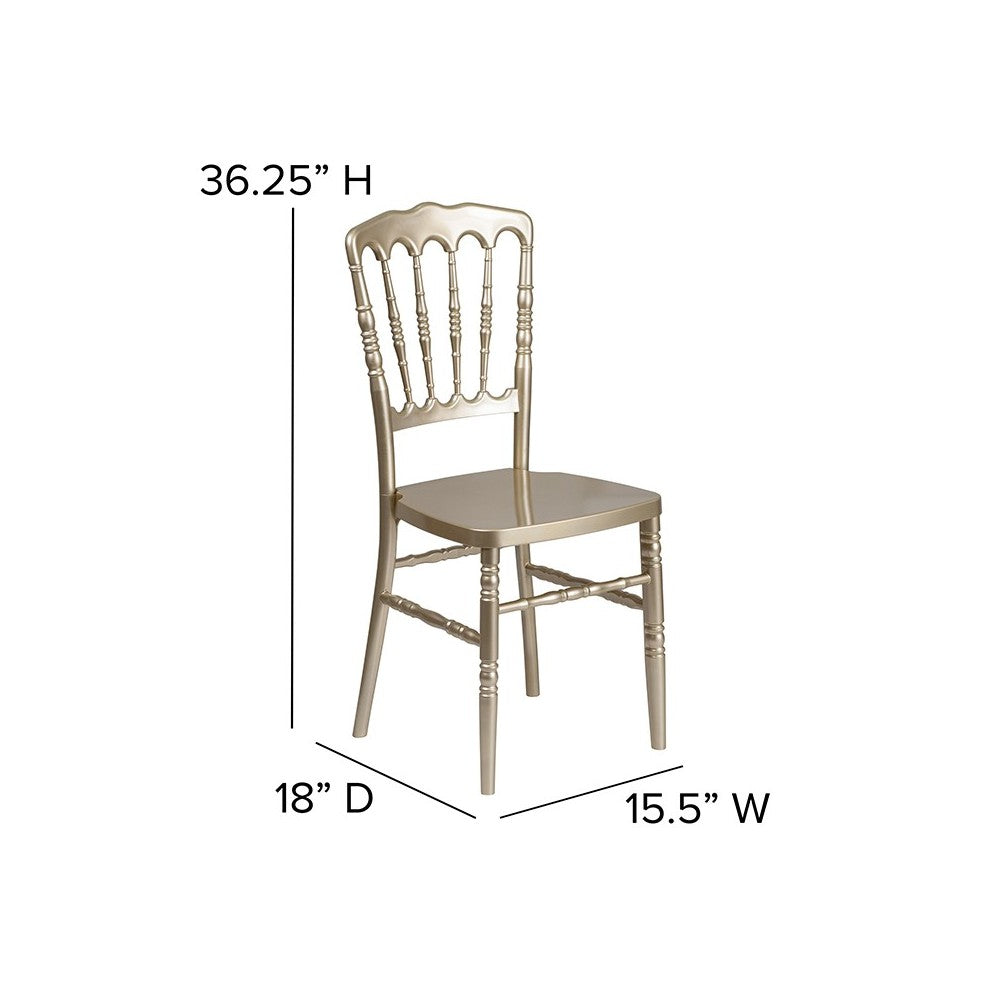 Gold Resin Stacking Napoleon Chair
