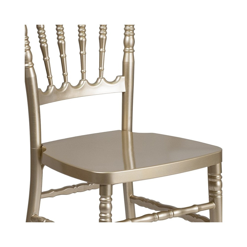 Gold Resin Stacking Napoleon Chair