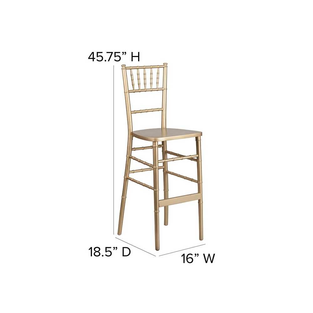 Gold Wood Chiavari Barstool
