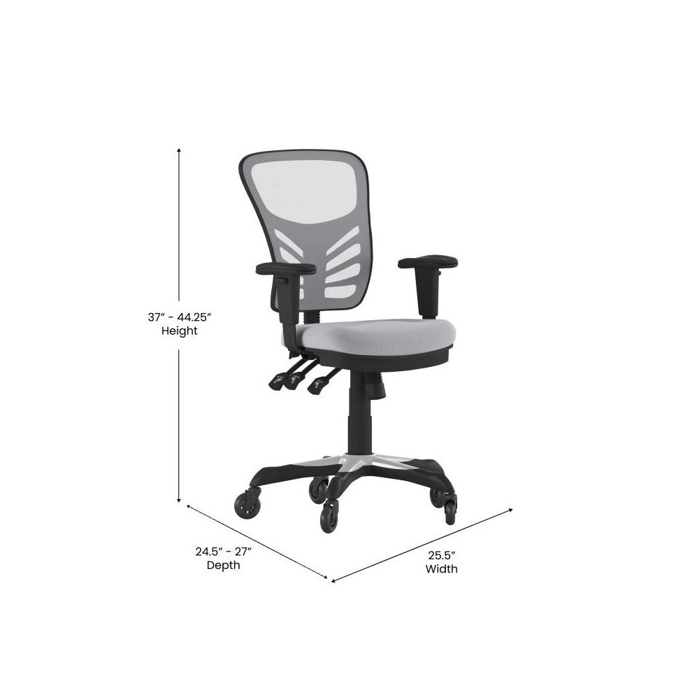 Gray Chair with Roller Wheels