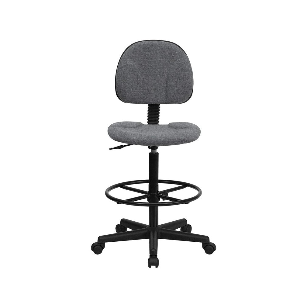 Gray Fabric Drafting Chair (Cylinders: 22.5''-27''H or 26''-30.5''H)