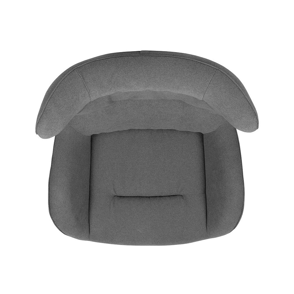 Gray Fabric Swivel Wing Chair