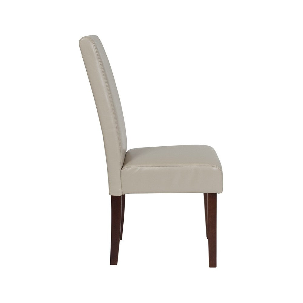 Greenwich Series Beige LeatherSoft Parsons Chair