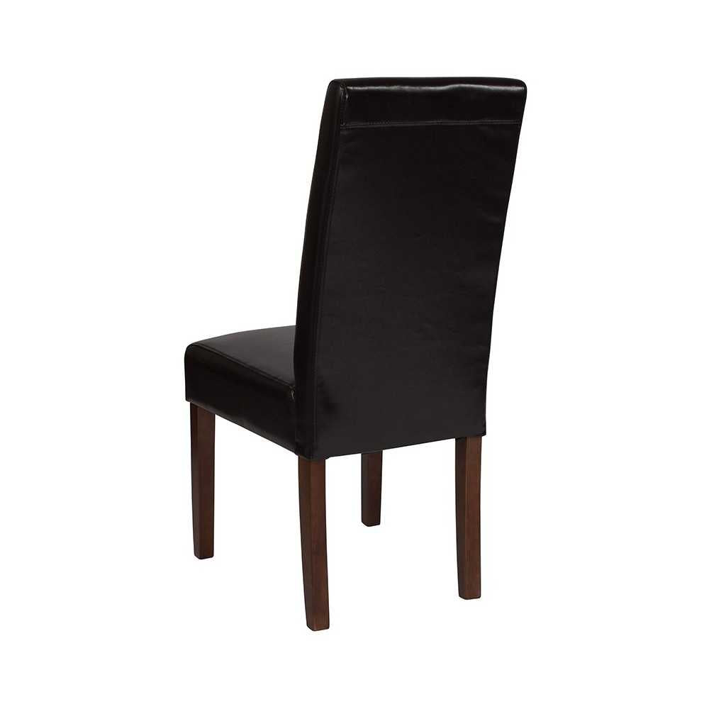 Greenwich Series Brown LeatherSoft Parsons Chair