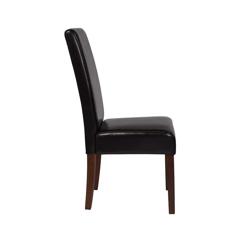 Greenwich Series Brown LeatherSoft Parsons Chair