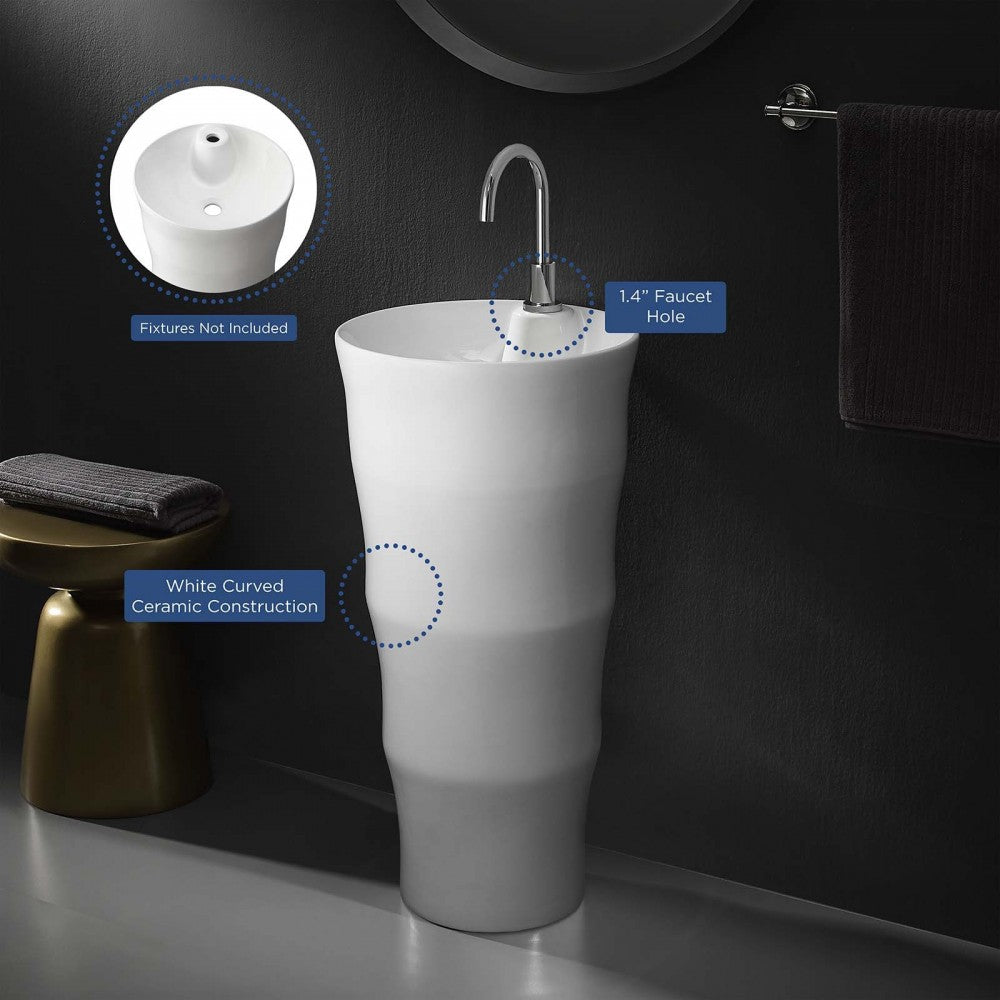 Grenada 16.5" Pedestal Bathroom Sink