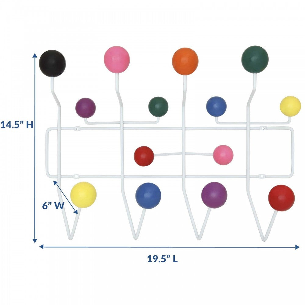 Gumball Coat Rack, Multicolored