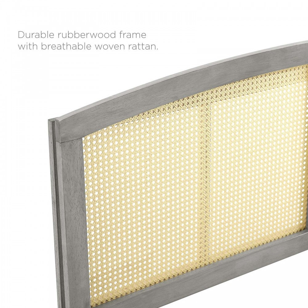 Halcyon Cane Queen Headboard, Gray
