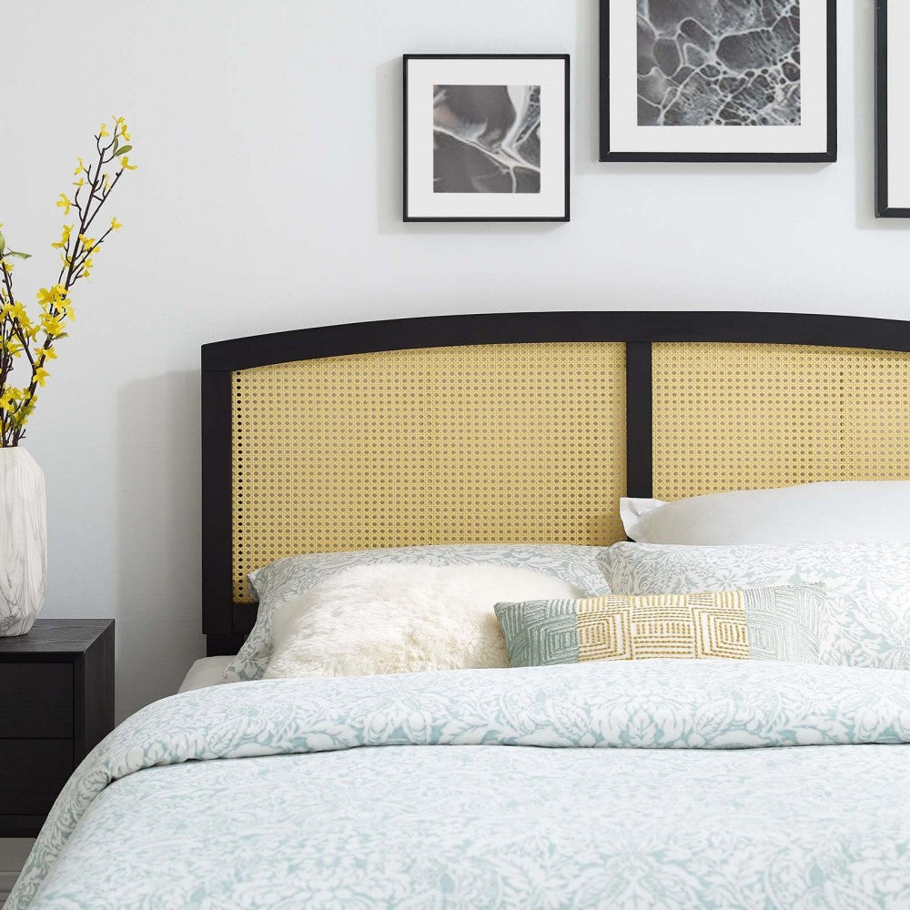 Halcyon Cane Queen Headboard, Black