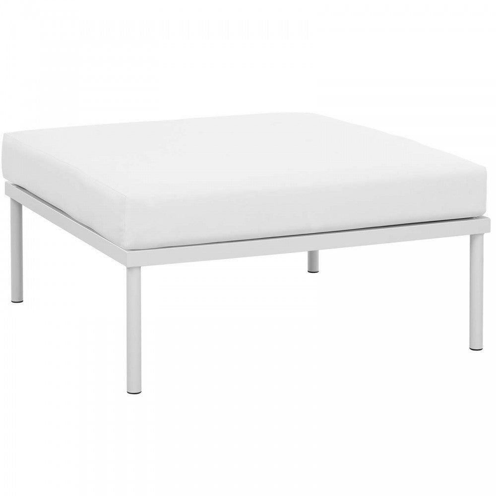 Harmony 10 Piece Outdoor Patio Aluminum Sectional Sofa Set, White White