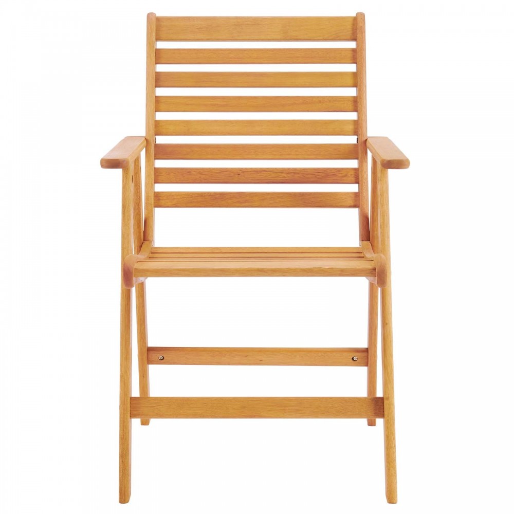 Hatteras Outdoor Patio Eucalyptus Wood Dining Armchair
