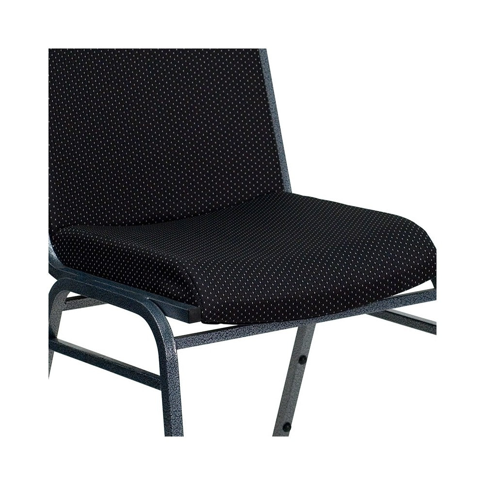 Heavy Duty Black Dot Fabric Stack Chair