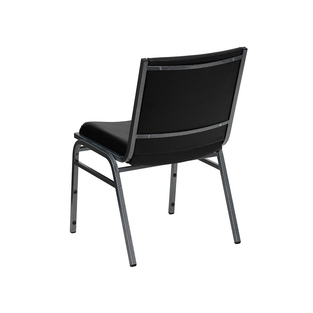 Heavy Duty Black Vinyl Stack Chair