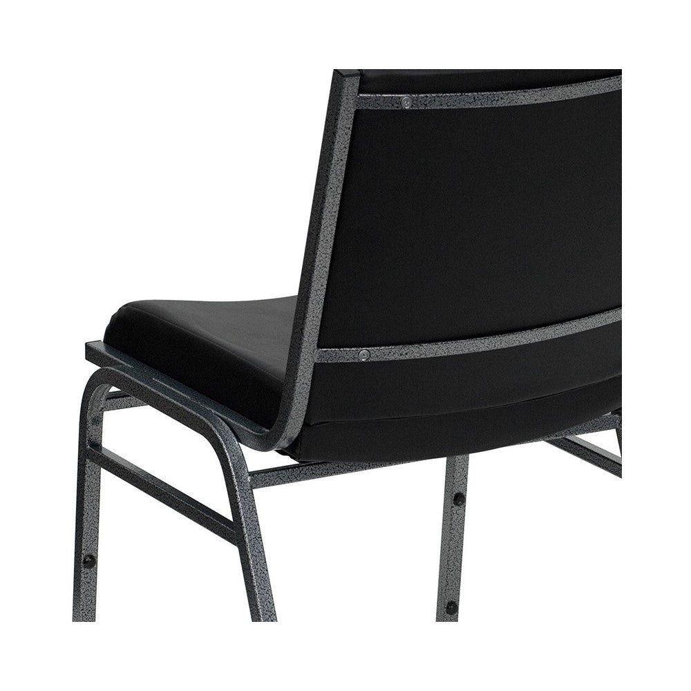 Heavy Duty Black Vinyl Stack Chair
