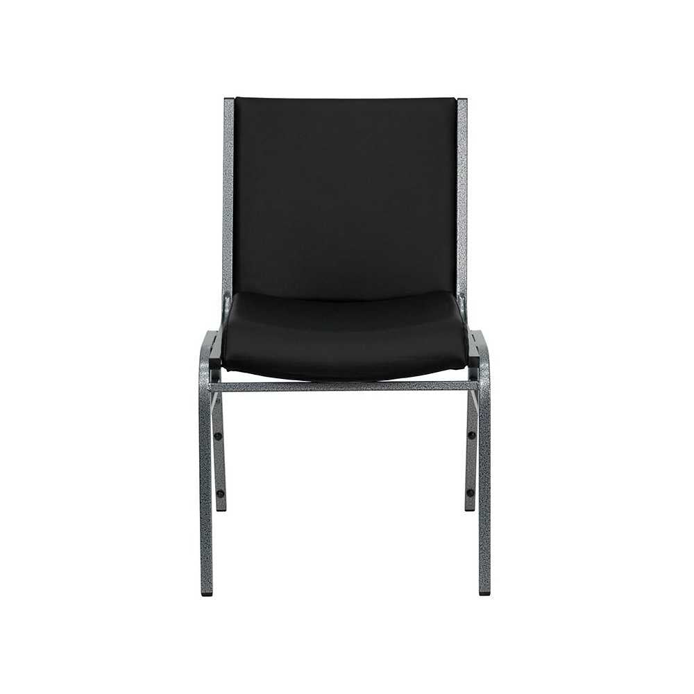 Heavy Duty Black Vinyl Stack Chair