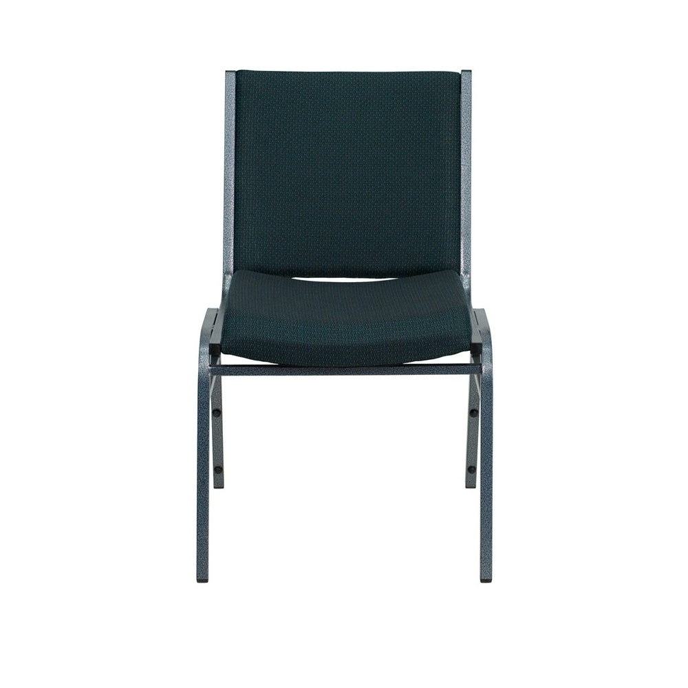 Heavy Duty Green Patterned Fabric Stack Chair