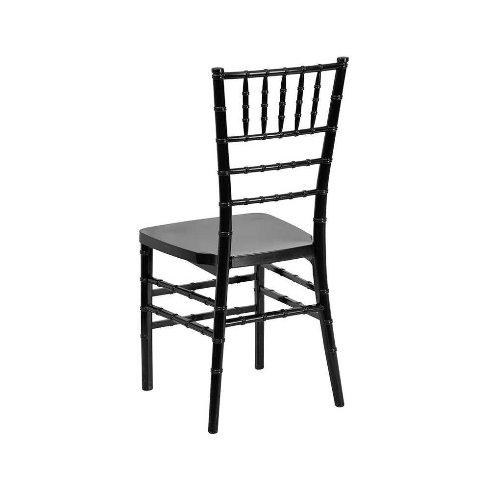 HERCULES PREMIUM Series Black Resin Stacking Chiavari Chair