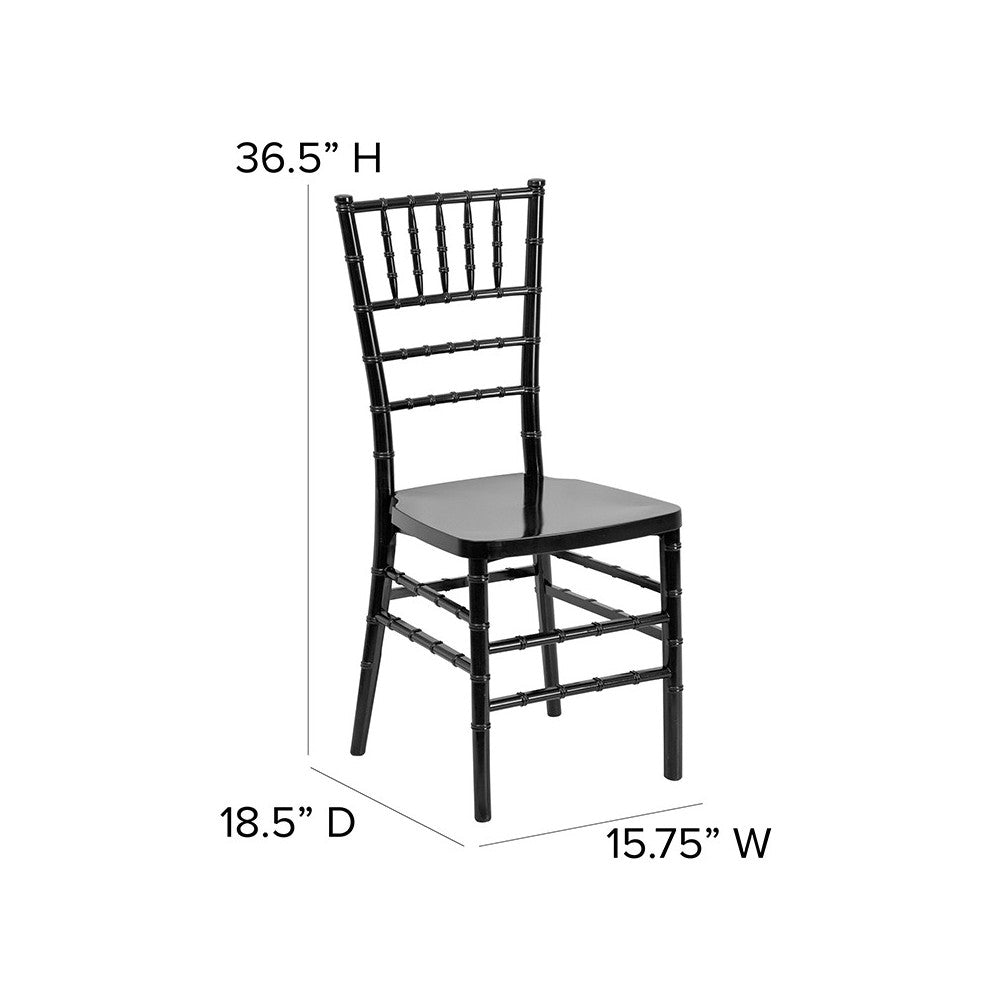 HERCULES PREMIUM Series Black Resin Stacking Chiavari Chair
