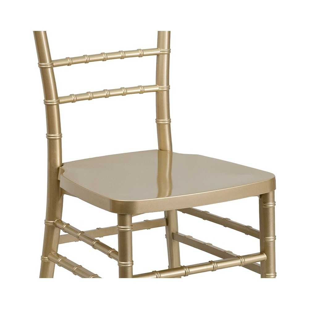 HERCULES PREMIUM Series Gold Resin Stacking Chiavari Chair