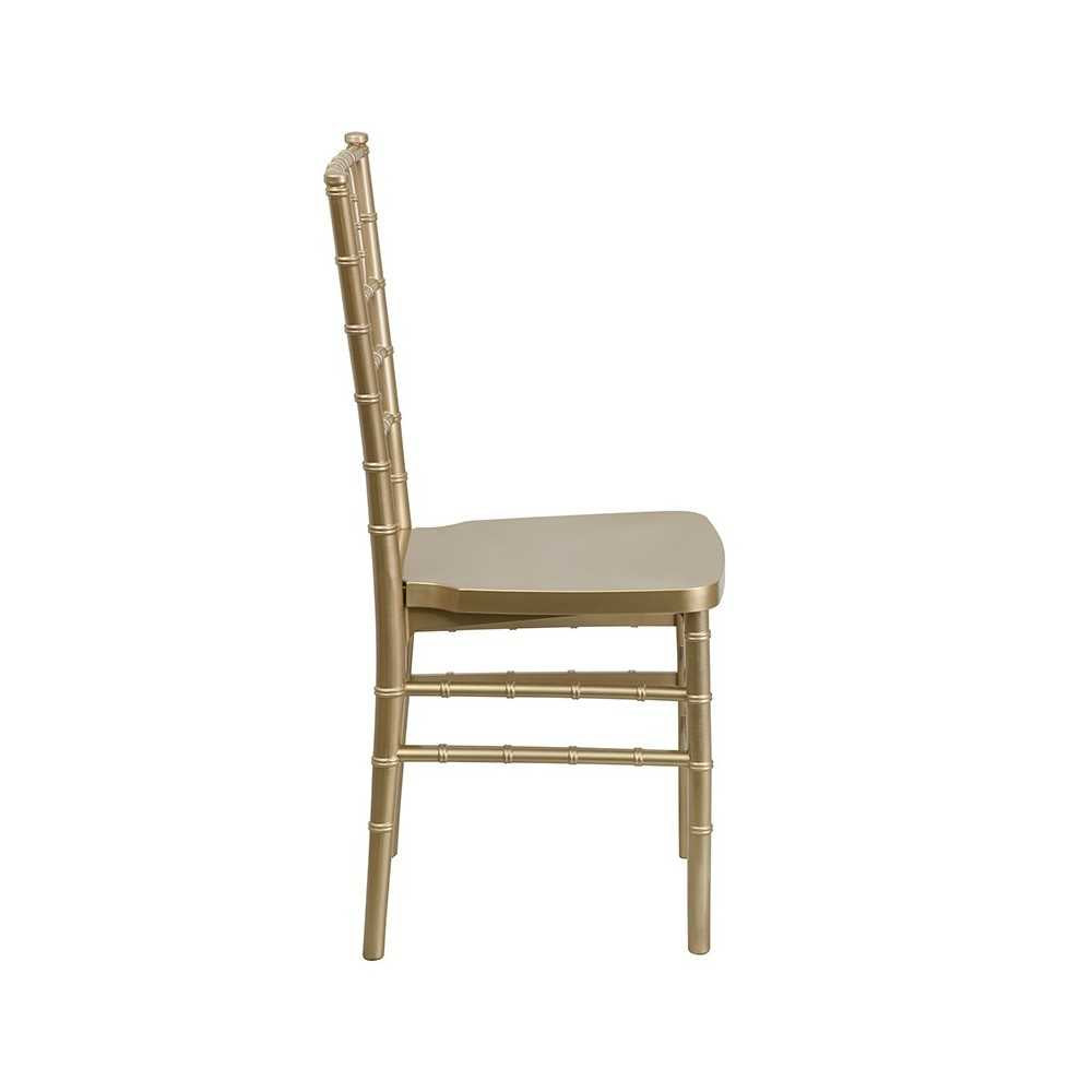 HERCULES PREMIUM Series Gold Resin Stacking Chiavari Chair
