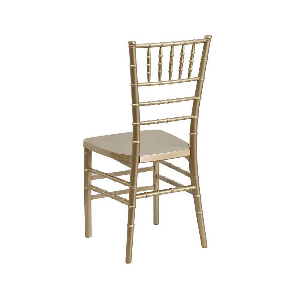 HERCULES PREMIUM Series Gold Resin Stacking Chiavari Chair