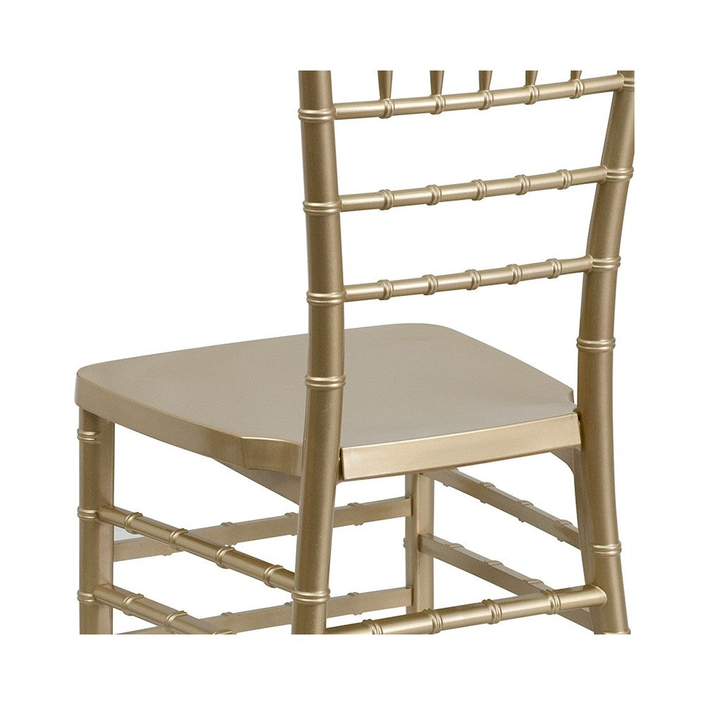 HERCULES PREMIUM Series Gold Resin Stacking Chiavari Chair