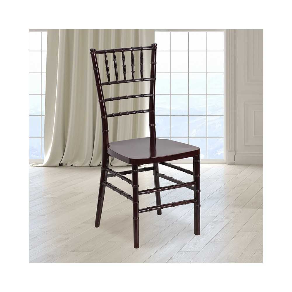 HERCULES PREMIUM Series Mahogany Resin Stacking Chiavari Chair