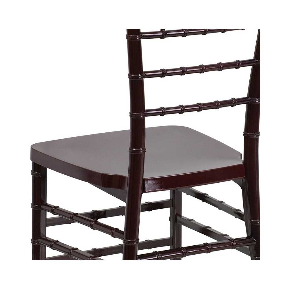 HERCULES PREMIUM Series Mahogany Resin Stacking Chiavari Chair