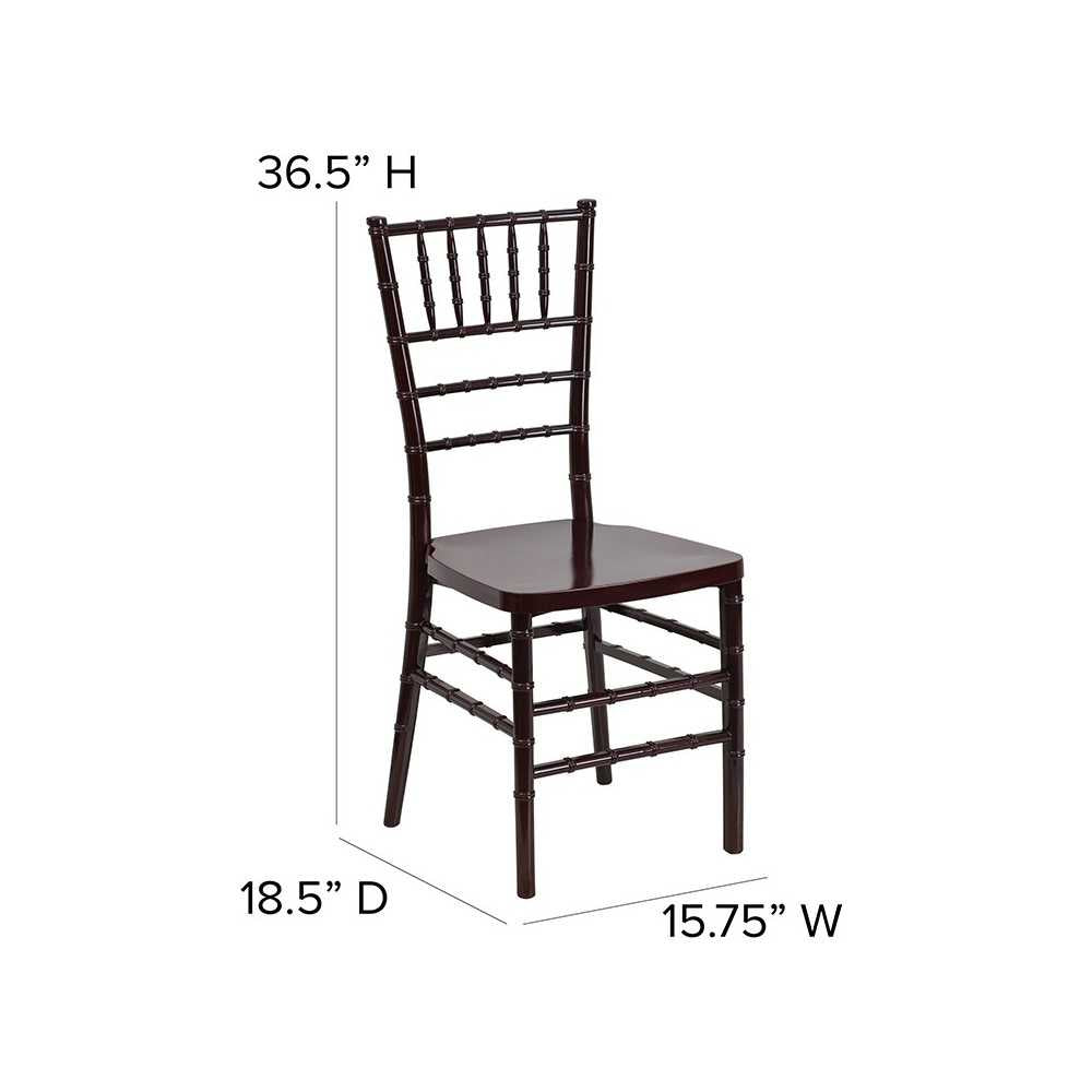 HERCULES PREMIUM Series Mahogany Resin Stacking Chiavari Chair