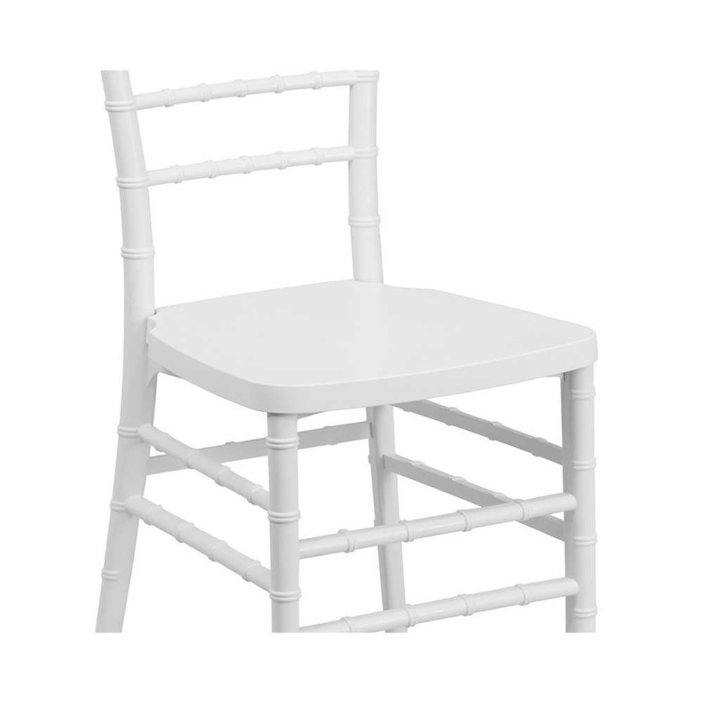 HERCULES PREMIUM Series White Resin Stacking Chiavari Chair