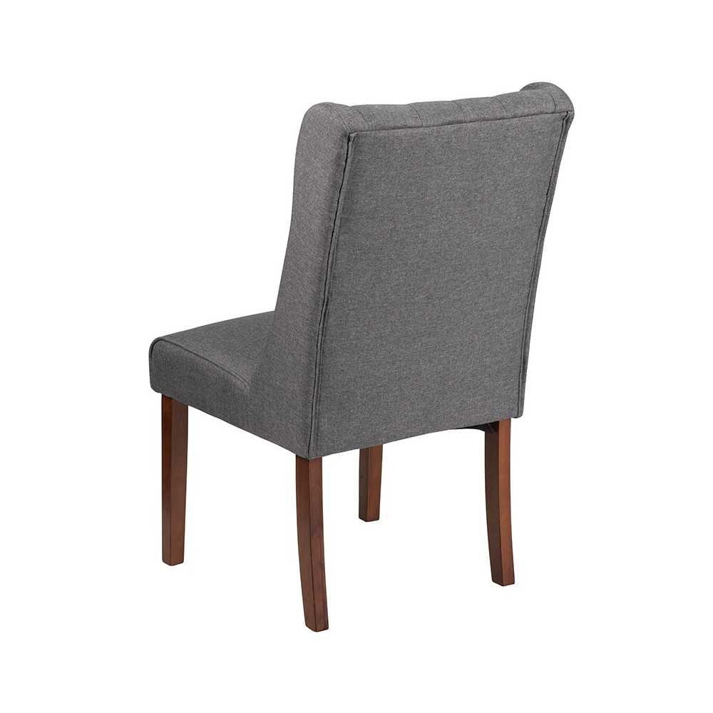HERCULES Preston Series Gray Fabric Tufted Parsons Chair