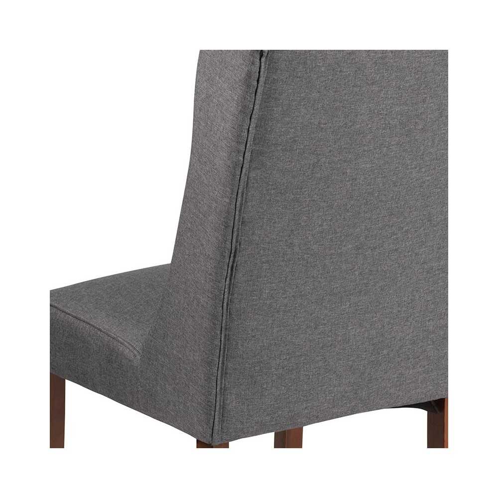 HERCULES Preston Series Gray Fabric Tufted Parsons Chair