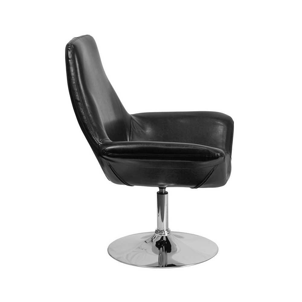 HERCULES Sabrina Series Black LeatherSoft Side Reception Chair