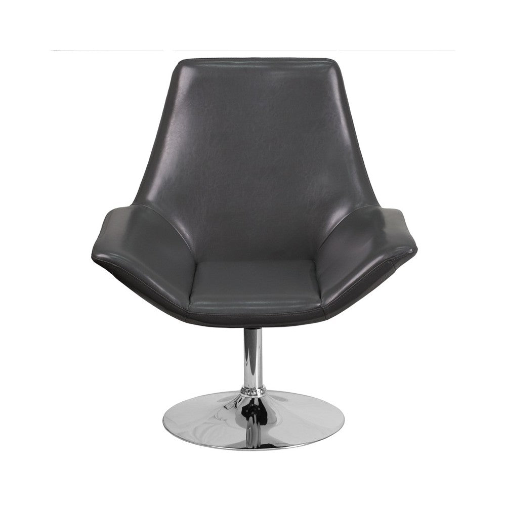 HERCULES Sabrina Series Gray LeatherSoft Side Reception Chair