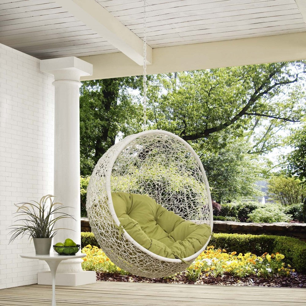 Hide Outdoor Patio Swing Chair Without Stand, White Peridot