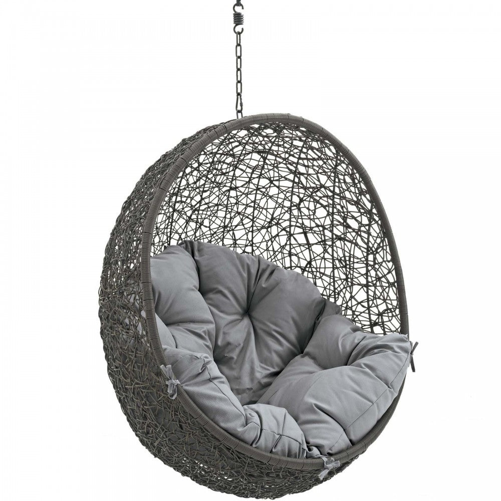 Hide Outdoor Patio Swing Chair Without Stand, Gray Gray