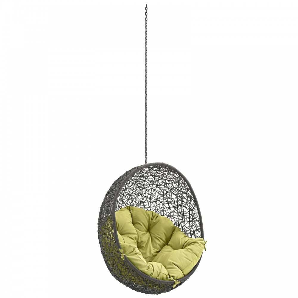 Hide Outdoor Patio Swing Chair Without Stand, Gray Peridot