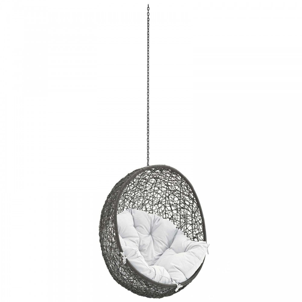 Hide Outdoor Patio Swing Chair Without Stand, Gray White