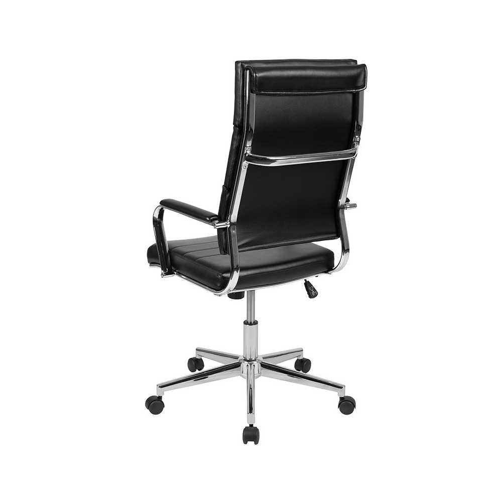 High Back Black LeatherSoft Contemporary Panel Executive Swivel Office Chair