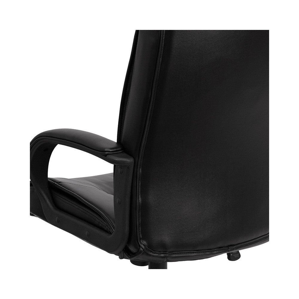High Back Black LeatherSoft Executive Swivel Office Chair with Arms