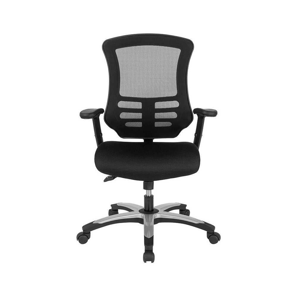 High Back Black Mesh Multifunction Executive Swivel Ergonomic Office Chair with Molded Foam Seat and Adjustable Arms