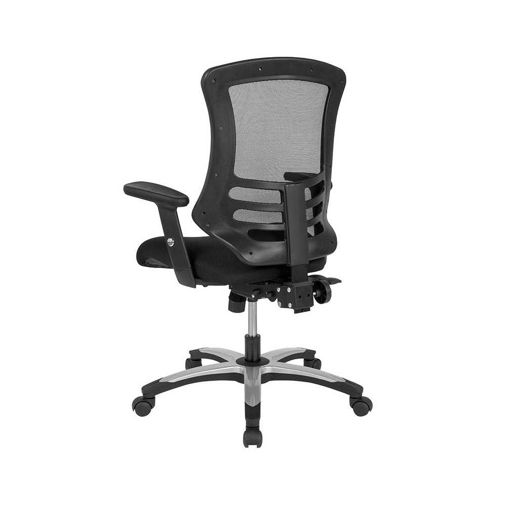 High Back Black Mesh Multifunction Executive Swivel Ergonomic Office Chair with Molded Foam Seat and Adjustable Arms