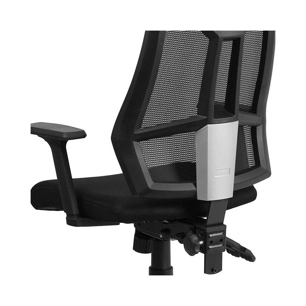 High Back Black Mesh Multifunction Swivel Ergonomic Task Office Chair with Adjustable Arms
