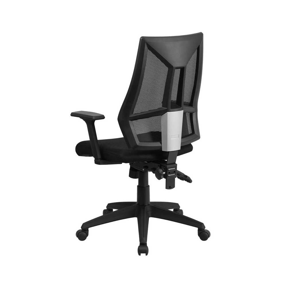 High Back Black Mesh Multifunction Swivel Ergonomic Task Office Chair with Adjustable Arms