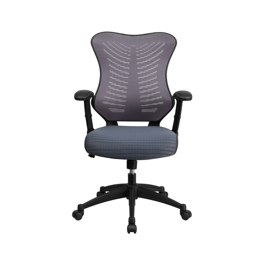 High Back Designer Gray Mesh Executive Swivel Ergonomic Office Chair with Adjustable Arms