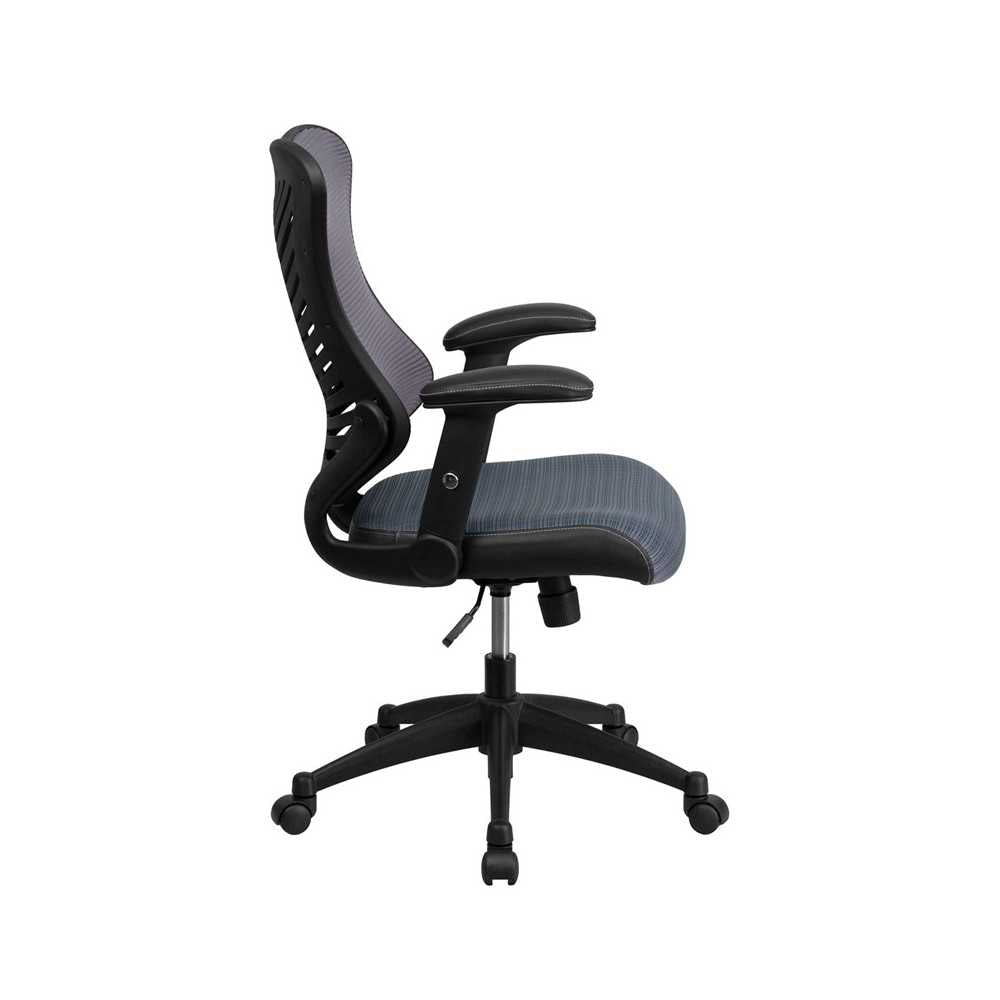 High Back Designer Gray Mesh Executive Swivel Ergonomic Office Chair with Adjustable Arms