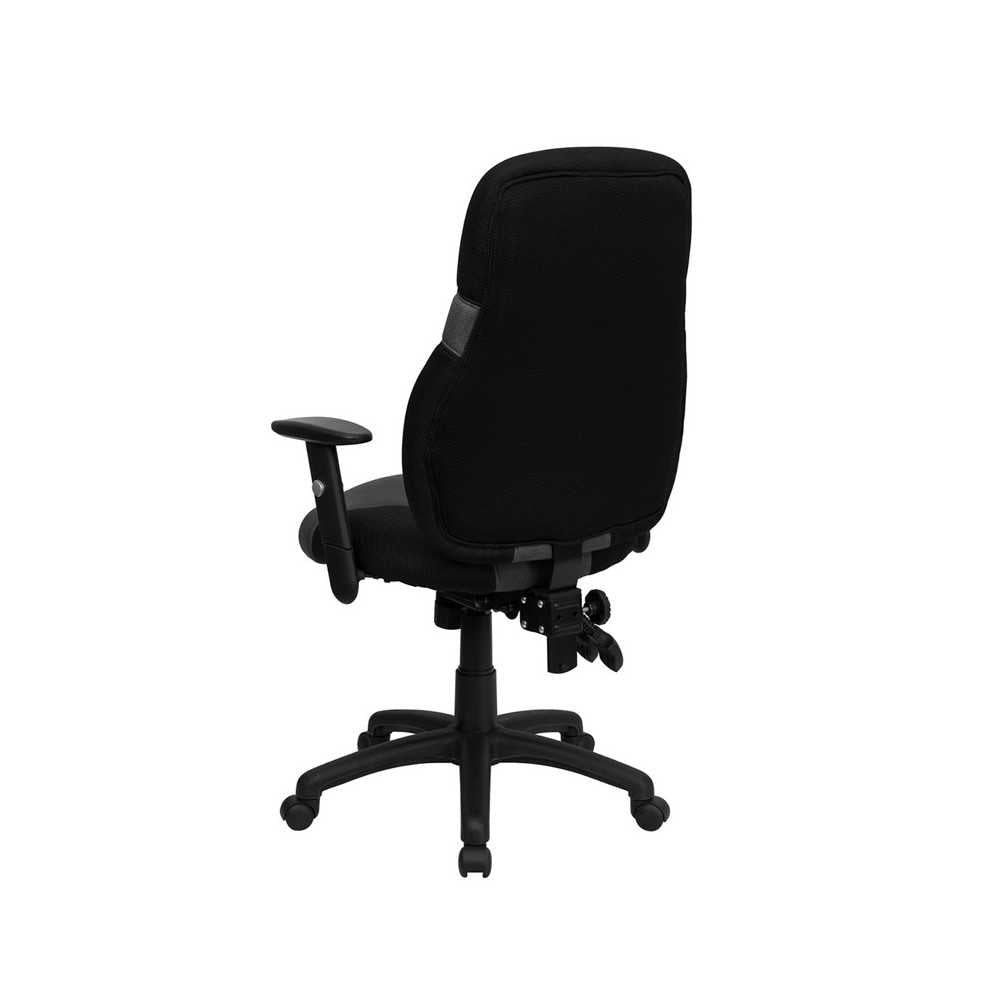 High Back Ergonomic Black and Gray Mesh Swivel Task Office Chair with Adjustable Arms