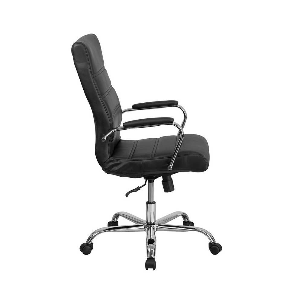 High Back Office Chair | High Back LeatherSoft Executive Office Swivel Chair with Wheels