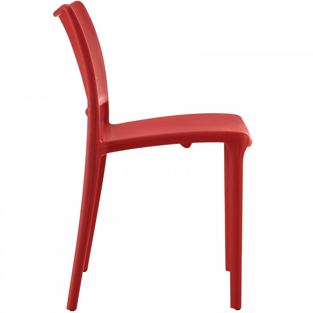 Hipster Dining Side Chair Set of 4, Red